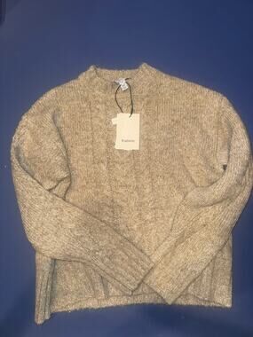NEW b.young alpaca wool blend women’s sweaters with metallic threading XS